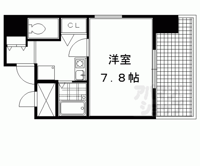 【エステムコート京都烏丸】間取