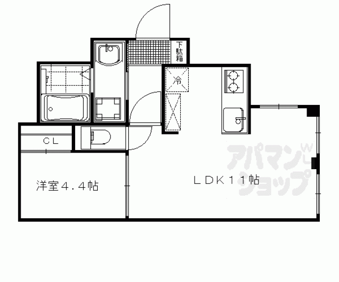 【ヴァン四条大宮】間取