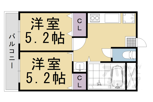 【アブレスト四条大宮】間取
