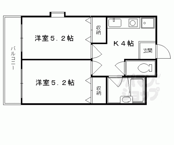 【アブレスト四条大宮】間取