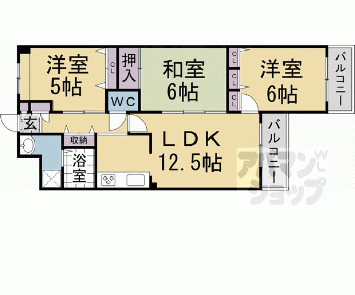 【サンクタス祇園石段下】間取