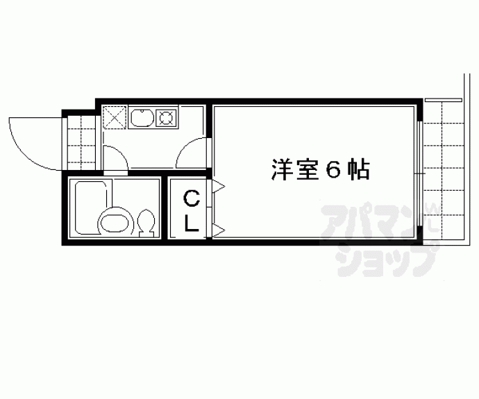 【スタジオＭＡＣマンション】間取