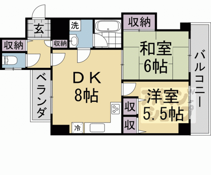 【ライオンズマンション鴨川北】間取