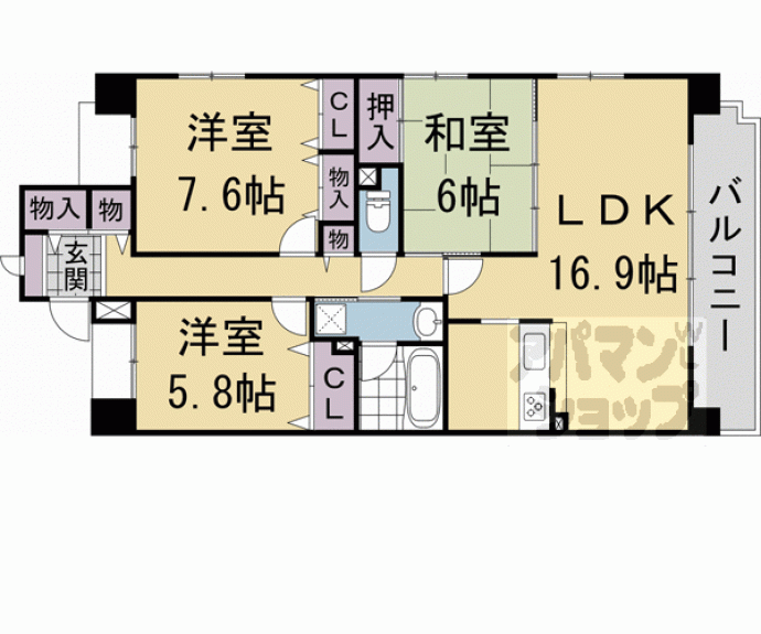 【鴨川アーバンライフ】間取