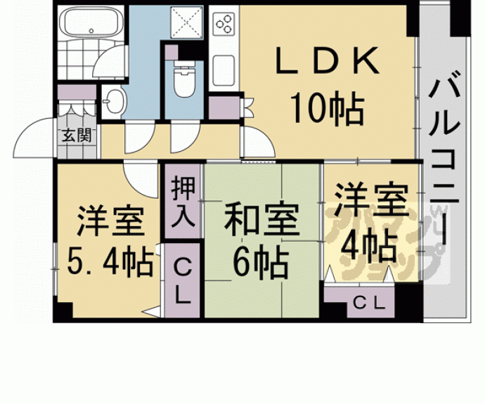 【グランベリー嵯峨東】間取