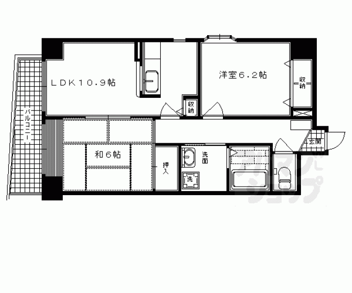 【ロザーンジュ堀川】間取