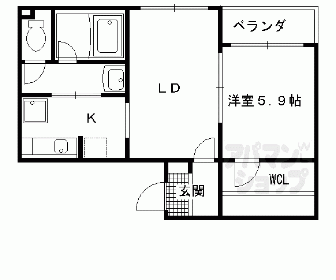 【CASA GRAN西院】間取