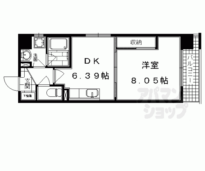 【プラネシア星の子四条西洞院】間取