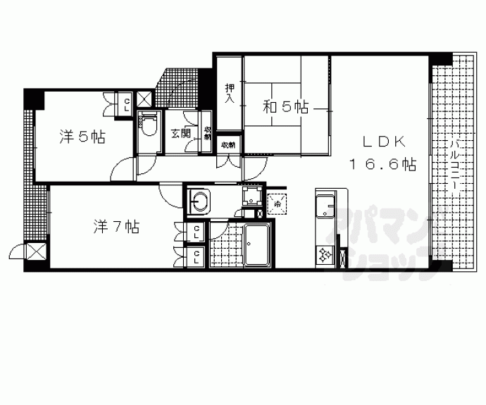 【BELISTA京都山科】間取