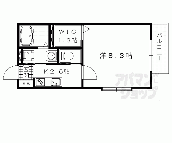 【西野野色町ハイツ】間取