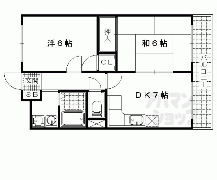 【グリーンコート椥辻】間取