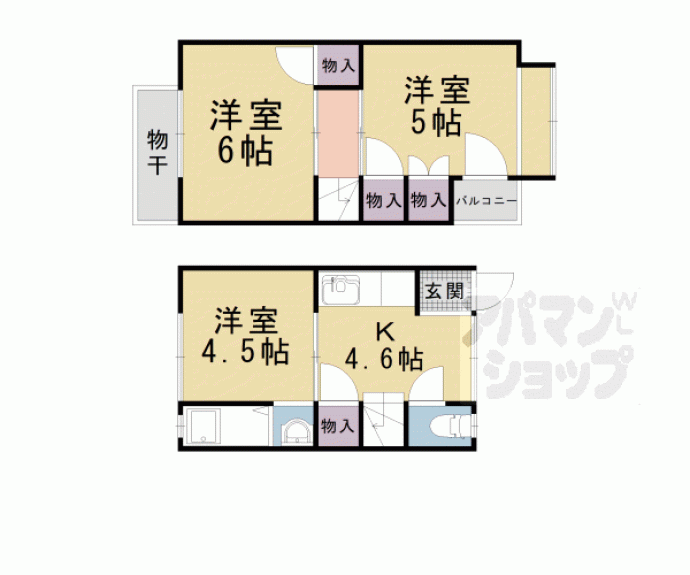 【山科パールハイツ】間取