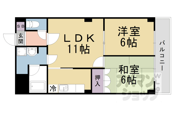 【パインベルテ御陵】間取