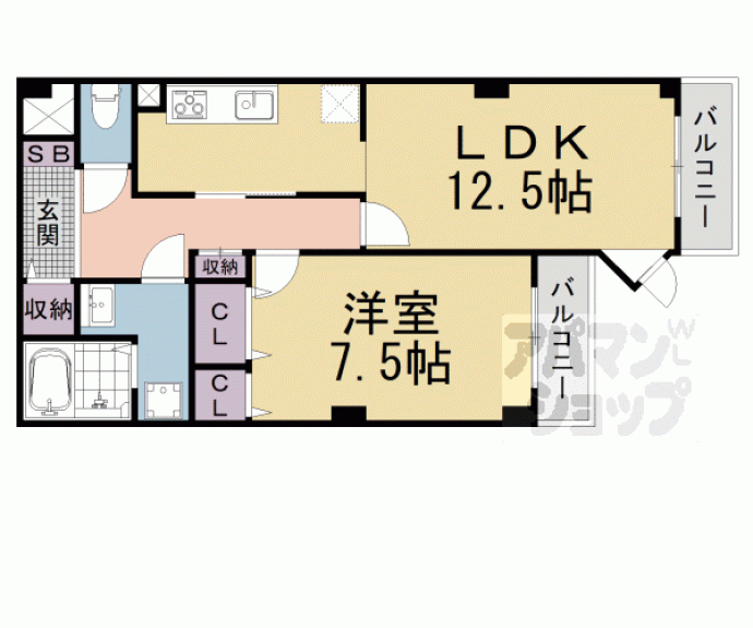 【プレセランス山科】間取