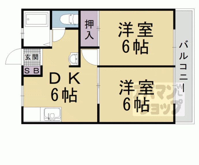 【ジーライズ山科東野】間取