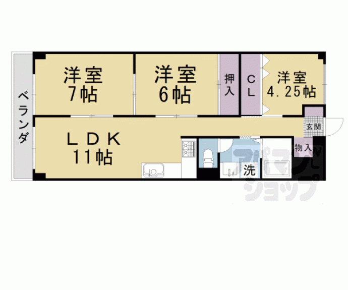 【山科ハイツ】間取