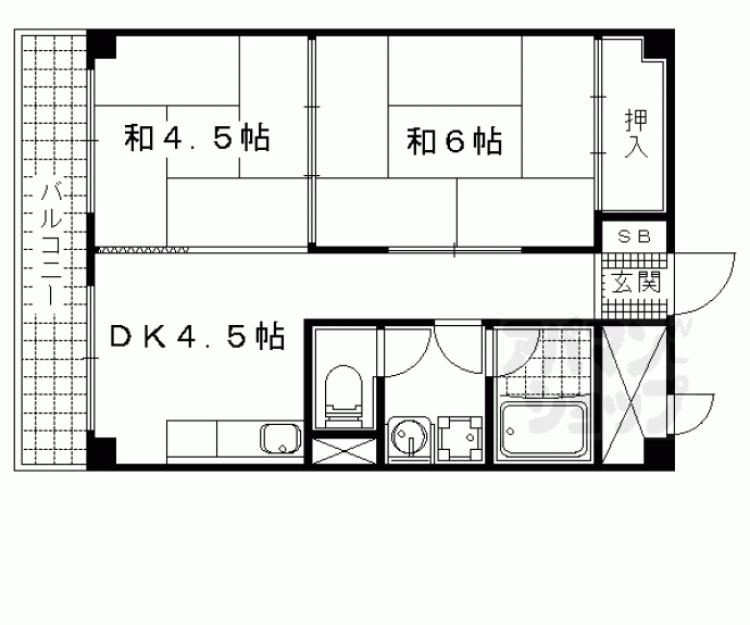 【山科ハイツ】間取