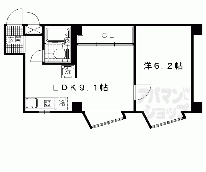 【サンローラン新十条】間取
