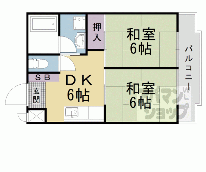 【サンライズ勧修寺】間取