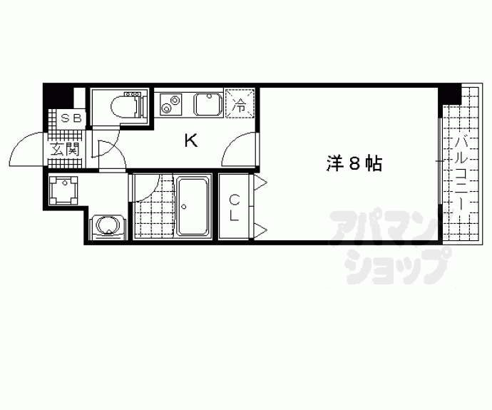 【トラストコート京都山科三条】間取