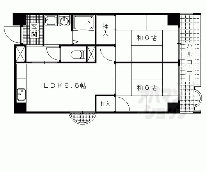 【シャンドール東野】間取