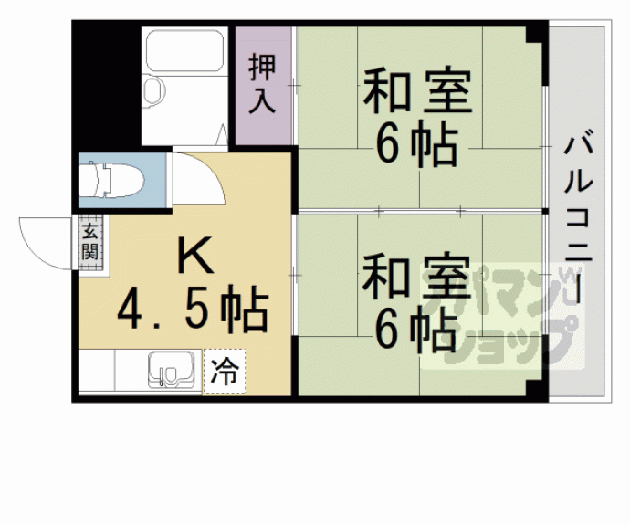 【ドミール厨子奥　Ｂ棟】間取