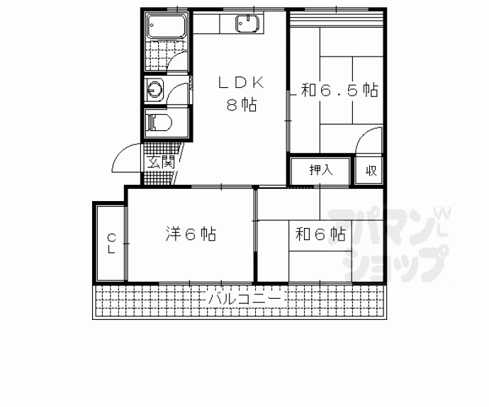 【浜野マンション】間取