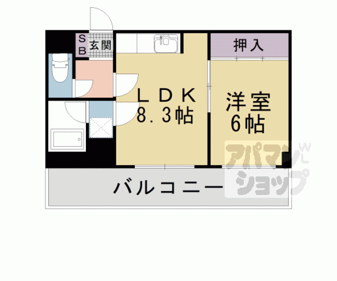 【ラール山科スカイハイツ】間取