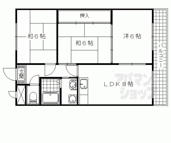 【カワナカマンション】間取
