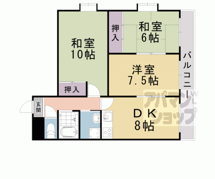 【カワナカマンション】間取