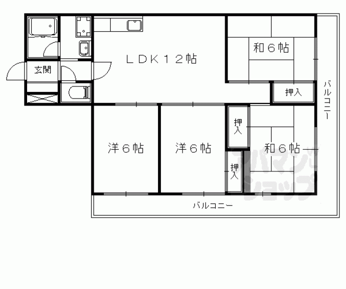 【ルネシャンポール山科】間取