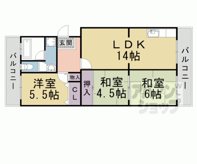 【メゾン勧修】間取