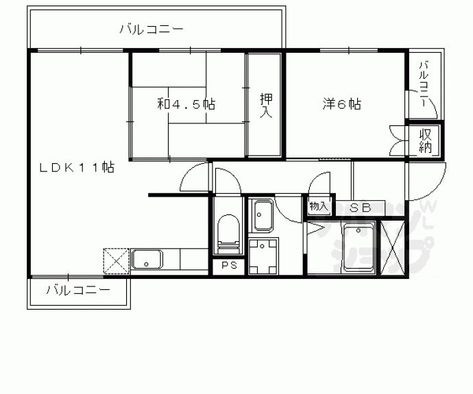 【サンフローラ山科】間取