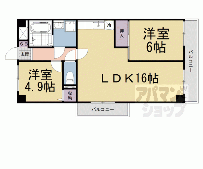 【シベール勧修寺】間取