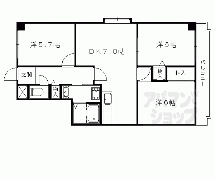 【シベール勧修寺】間取