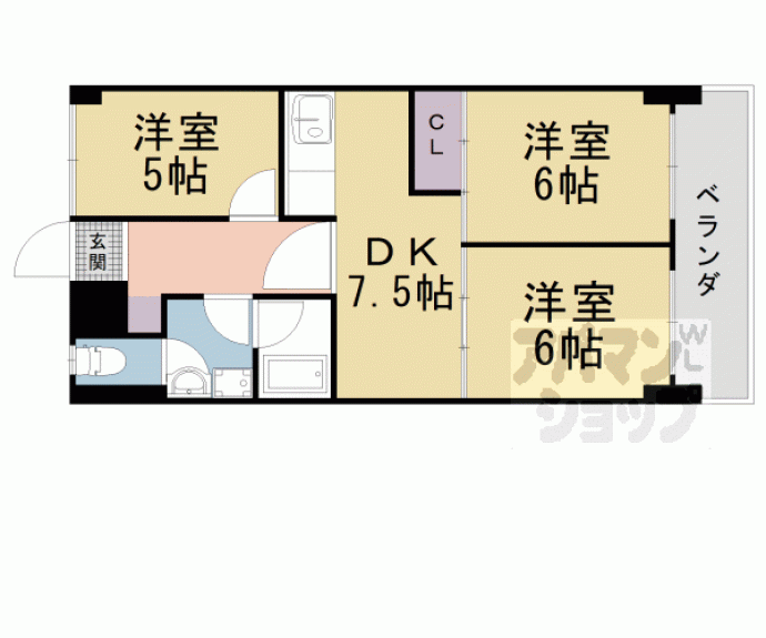 【竹鼻ハイツ】間取
