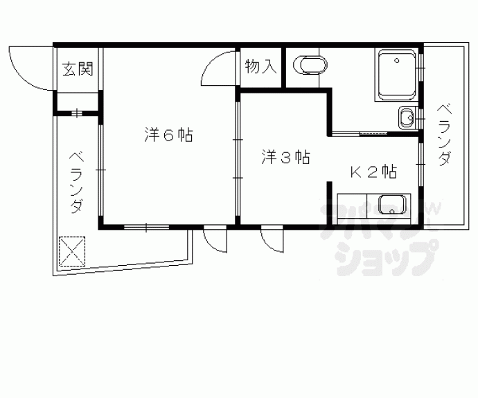 【山科　小堀マンション】間取