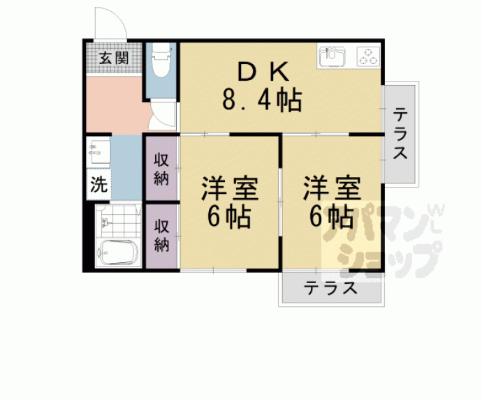 【アメニティ椥辻Ⅱ】間取