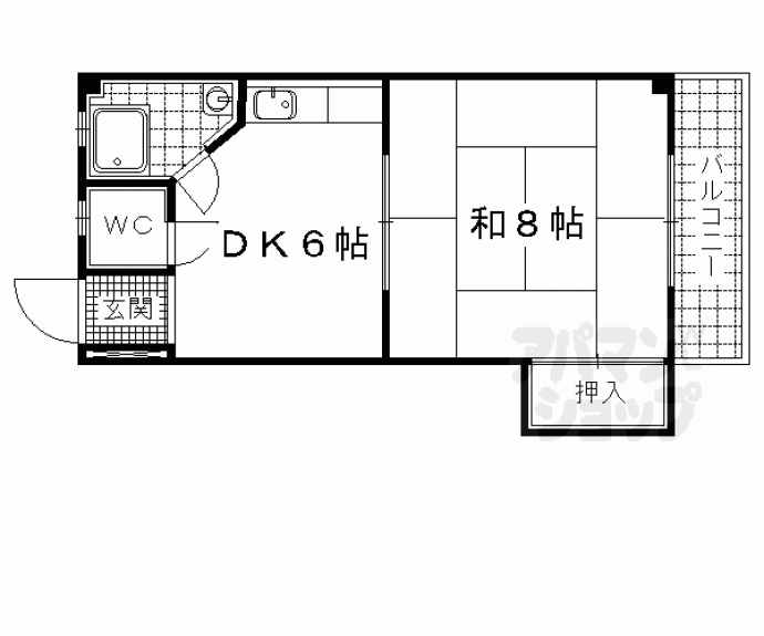 【ハイツ大林】間取