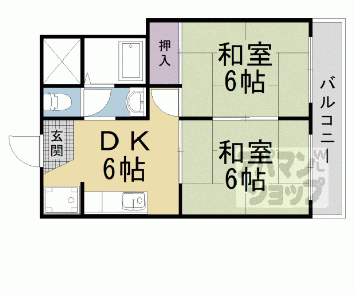 【ペアシティー大東】間取
