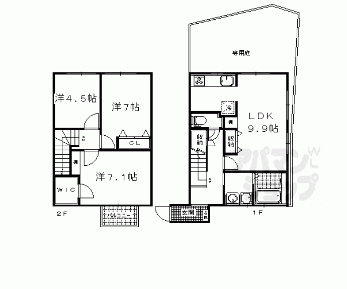 【テラスハウス渡邉】間取