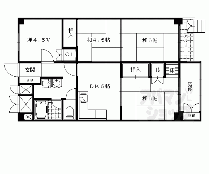 【山科南団地 E棟】間取
