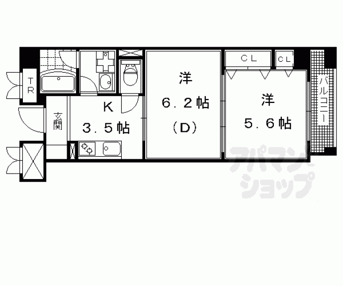 【パインフィールド洛東】間取