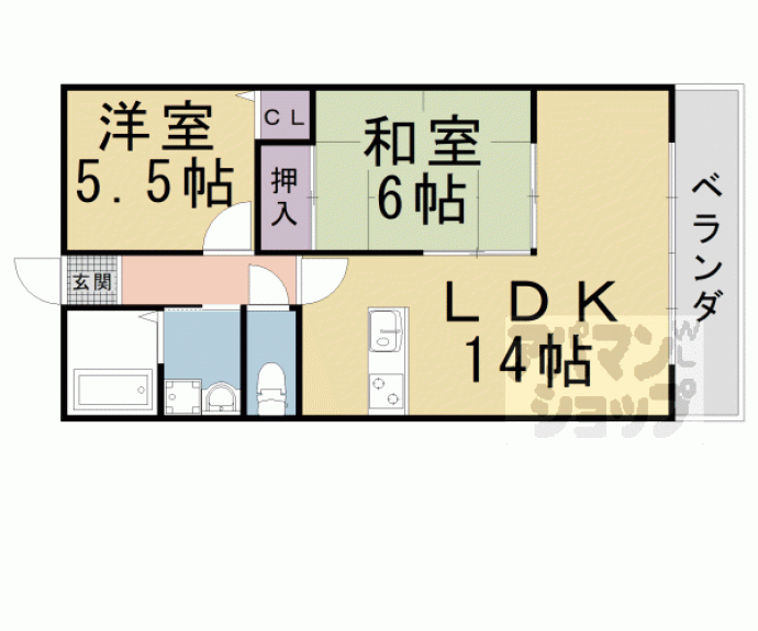 【カルパス椥ノ辻】間取