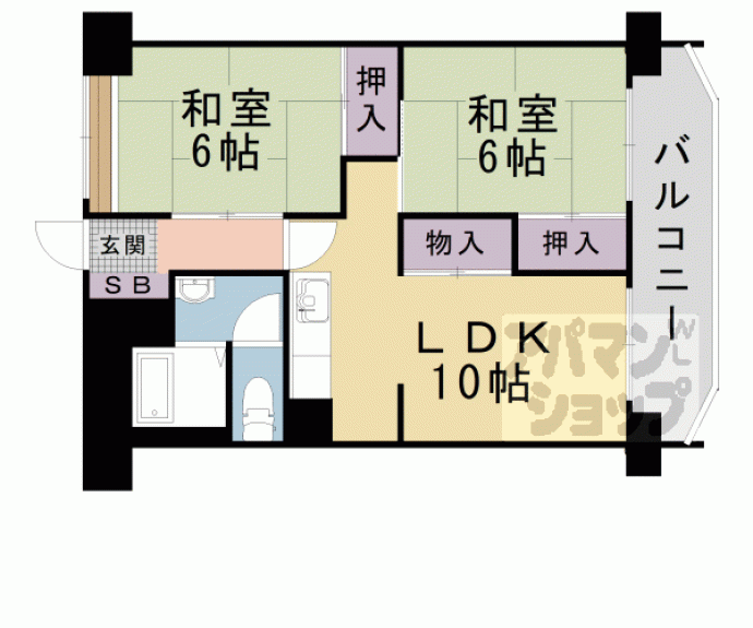 【山科団地　Ｂ棟】間取