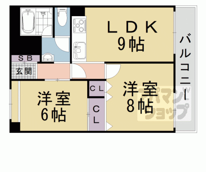 【山科団地 B棟】間取