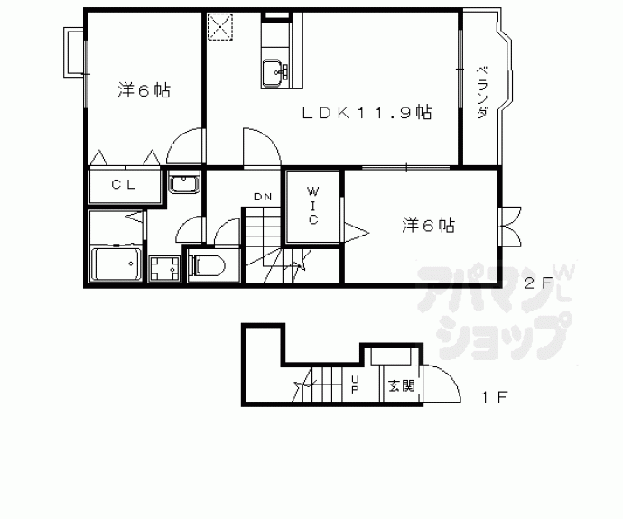 【ヴィラアンソレイユ】間取