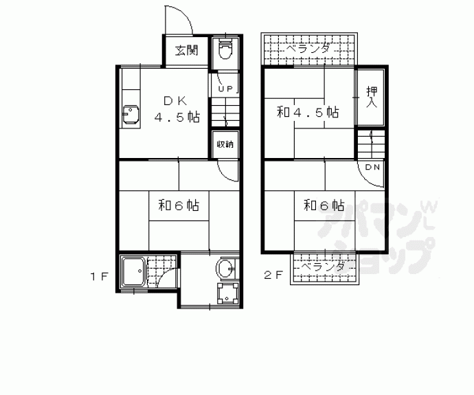 【音羽珍事町貸家】間取