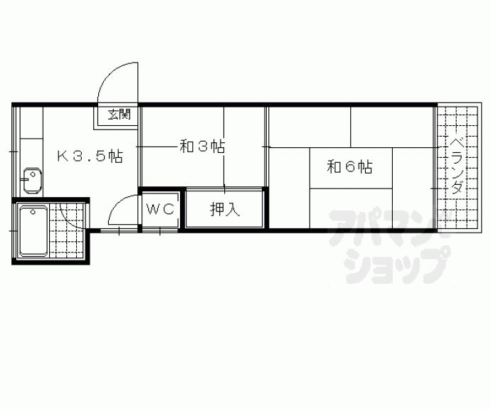 【パルフェ山科】間取