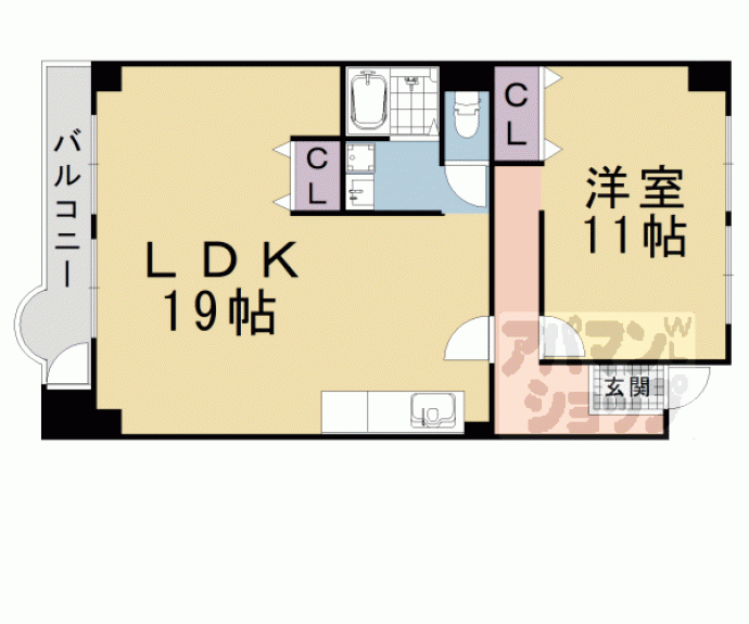 【山科音羽マンション A棟】間取